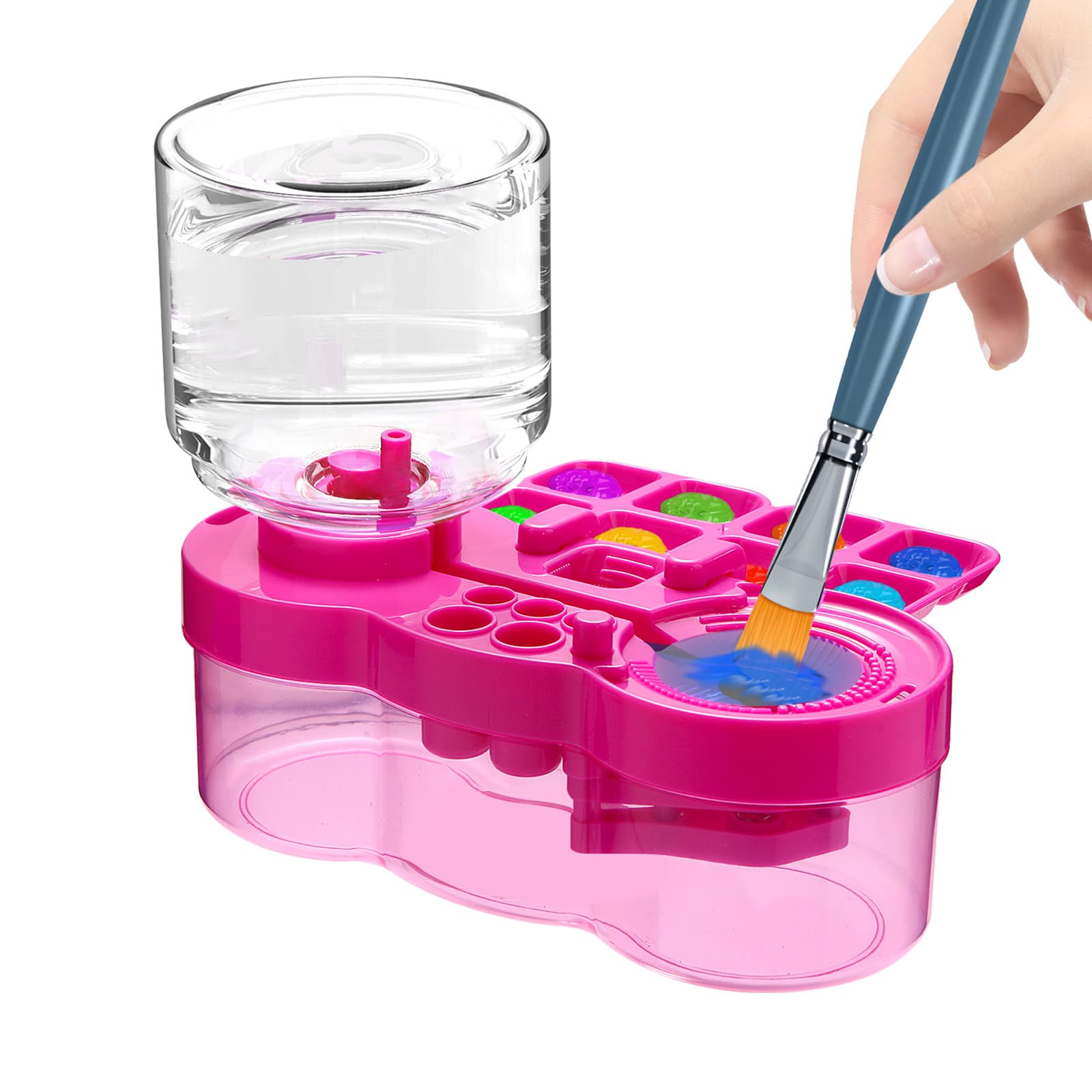 Brush Rinser Watercolor Brush Washer, Paint Brush Cleaner, Art Palette for Drawing and Painting