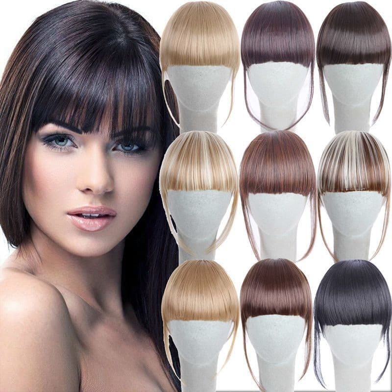 In Stock European and American Bangs Hairpiece Synthetic Hair for Women Bangs Hair Extension