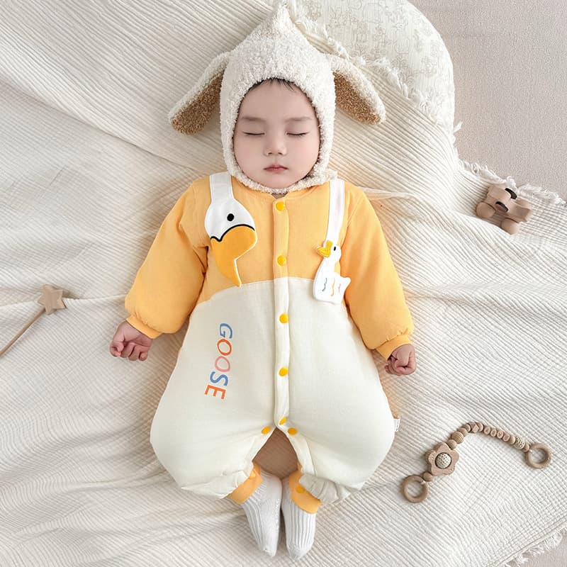 Baby Autumn Winter Clothes Newborn Winter Outdoor Wear Cotton Padded Warm Baby Romper Winter Cotton Suit Hanyu