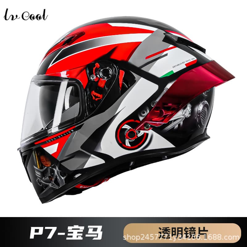 Customized electroplated helmet 3c certification full helmet motorcycle helmet locomotive electric car DOT foreign trade factory