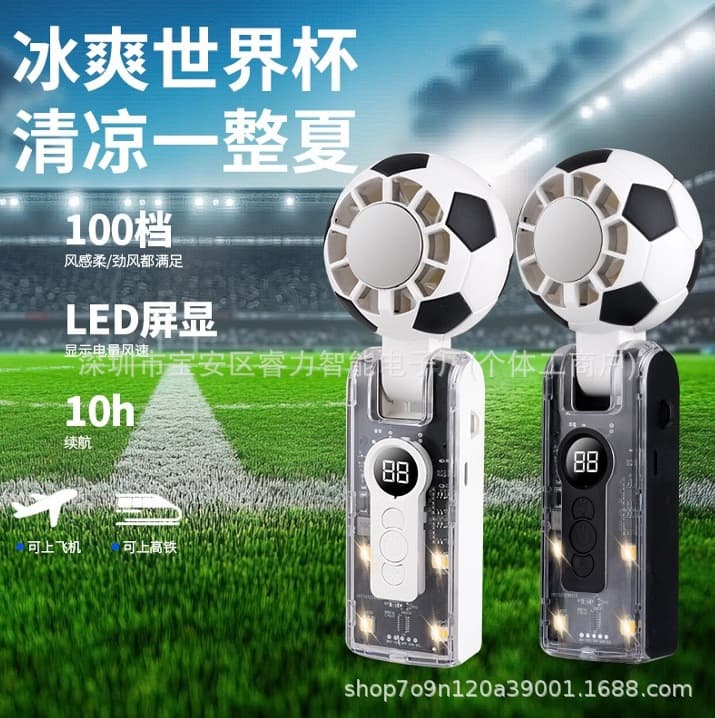 Mecha High-Speed Mini Fan Portable Digital Display Handheld USB Rechargeable Fan Mini Fan Outdoor Student