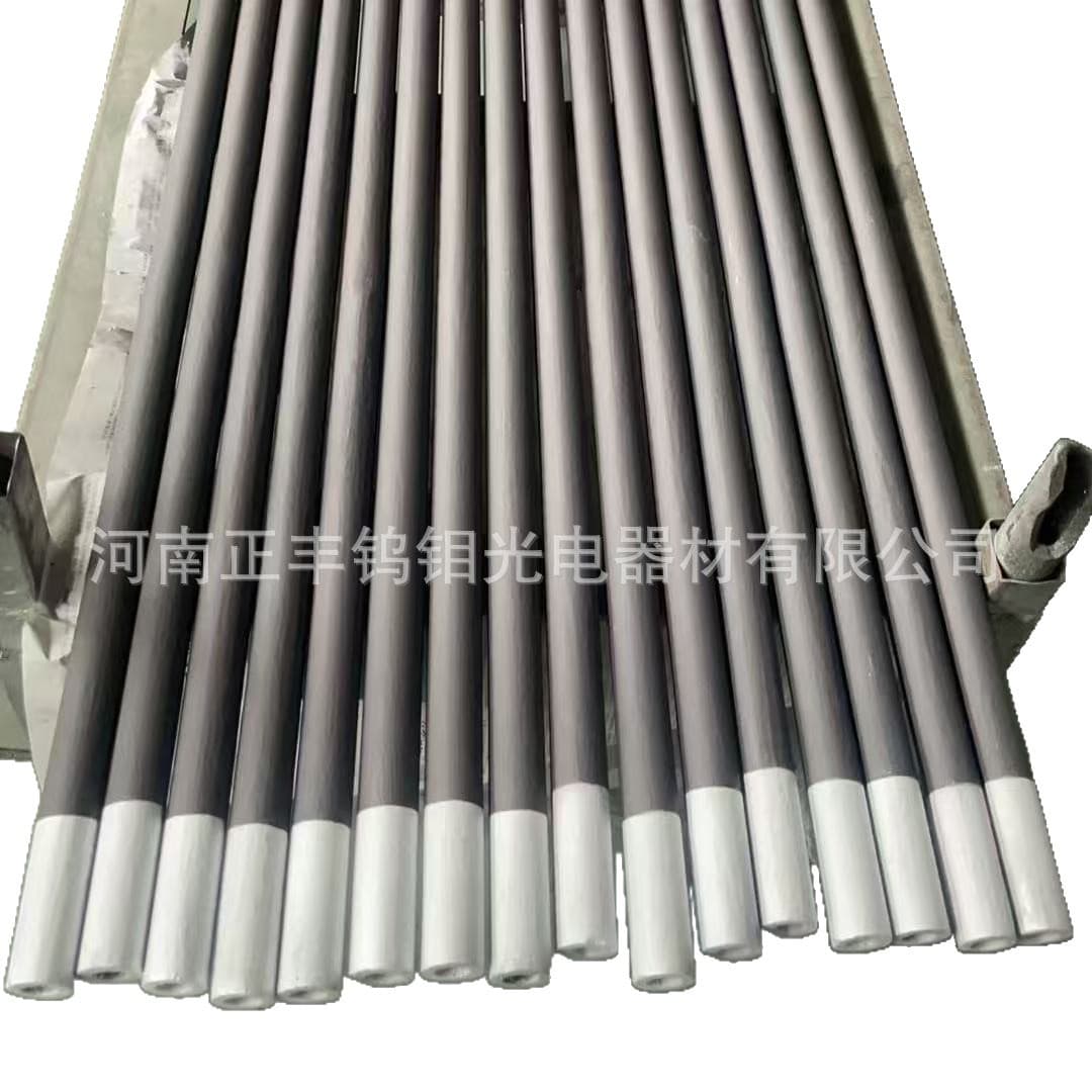 Manufacturer offers various models of U-shaped silicon carbide rods, high-temperature electric heating elements.