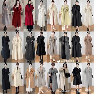 Nanyou Autumn/Winter New Double-Sided Wool Cashmere Coat Women's Mid-Length Outerwear Brand Women's Clothing Wholesale