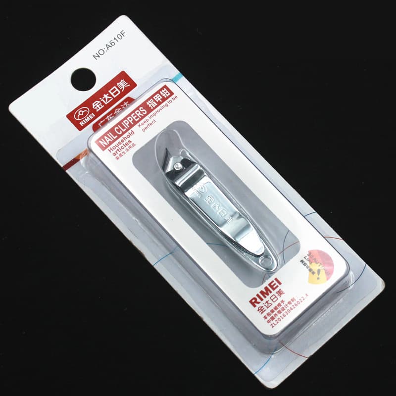 Jinda Rimei Slanted Edge Nail Clipper Nail Cutter Nail Pliers Single Pack Household Manicure Scissors for Men and Women Portable A610F