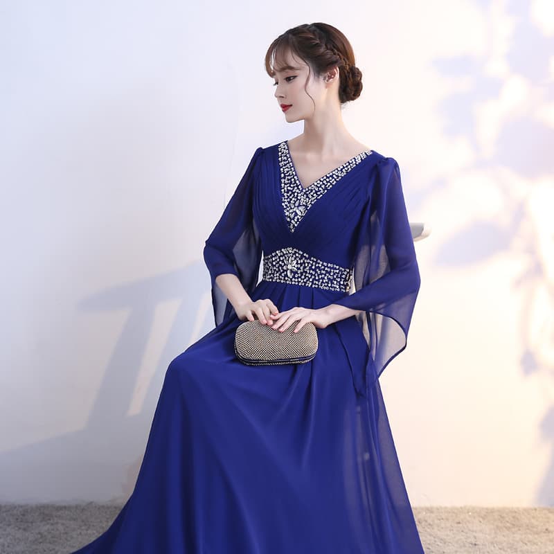 2024 Autumn New Year's Eve Performance Chorus Dress, Elegant and Simple Banquet Gown for Annual Gala and New Year's Show