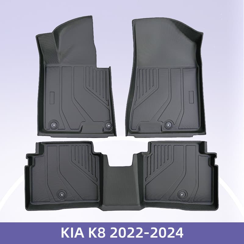 Z8Y for Kia K8 Hybrid 2022-2024 3D All-Weather TPE Car Floor Mats and Trunk Mat