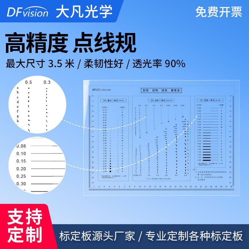 Standard Product in Stock Film Dot and Line Gauge, Spot Card Comparison Card, Spot Crack Comparison Scale, Sand Hole Comparison Plate High Precision