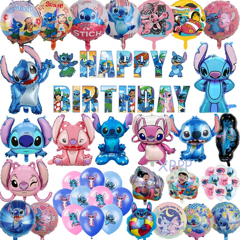 Cartoon Lilo and Stitch themed aluminum film balloon cartoon children's Stitch balloon children's birthday decoration