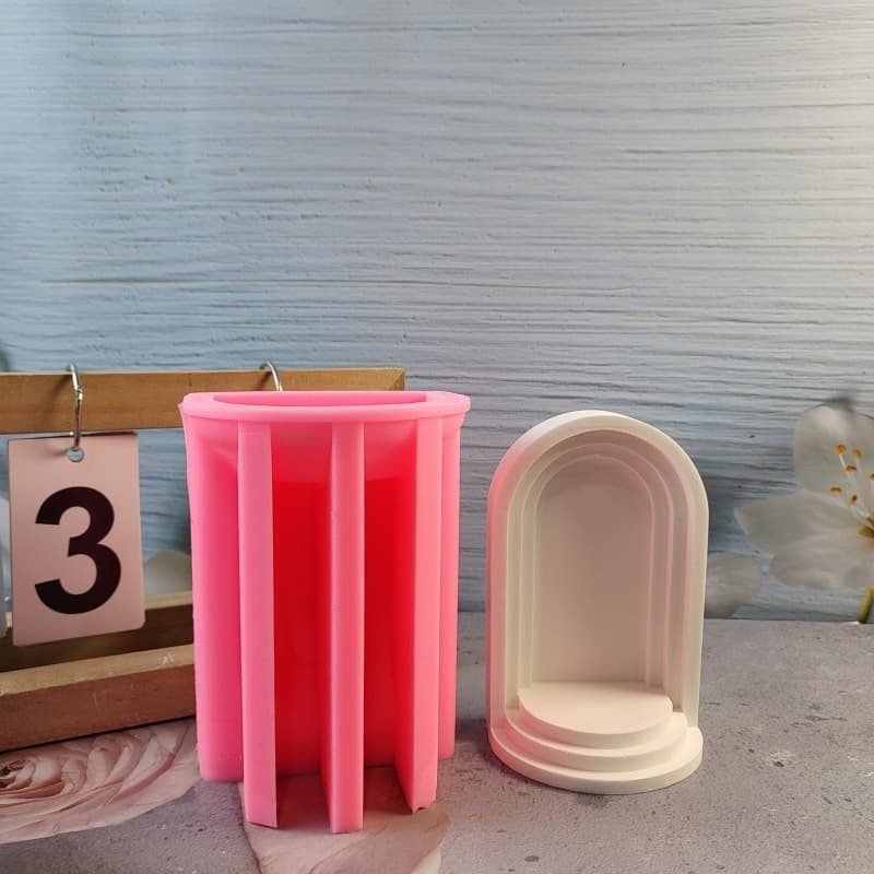 Arch candlestick plaster ornaments silicone mold DIY plaster silicone mold W0204