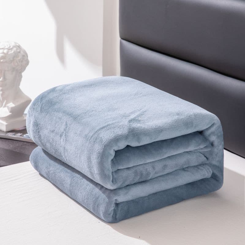 Foreign Trade Solid Color Flannel Blanket Office Nap Blanket Air Conditioning Blanket Coral Fleece Sofa Cover