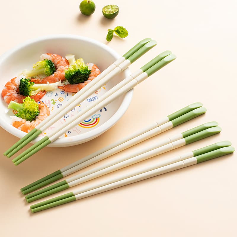 Home Cream Style Food-Grade Silicone Chopsticks High Temperature Resistant Kitchen Serving Chopsticks Silicone Chopsticks