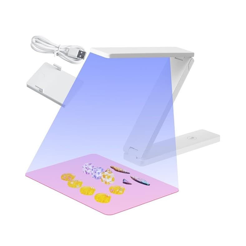UV Light resin curing foldable UV resin lamp with 18 LED beads, large light strip with silicone pad