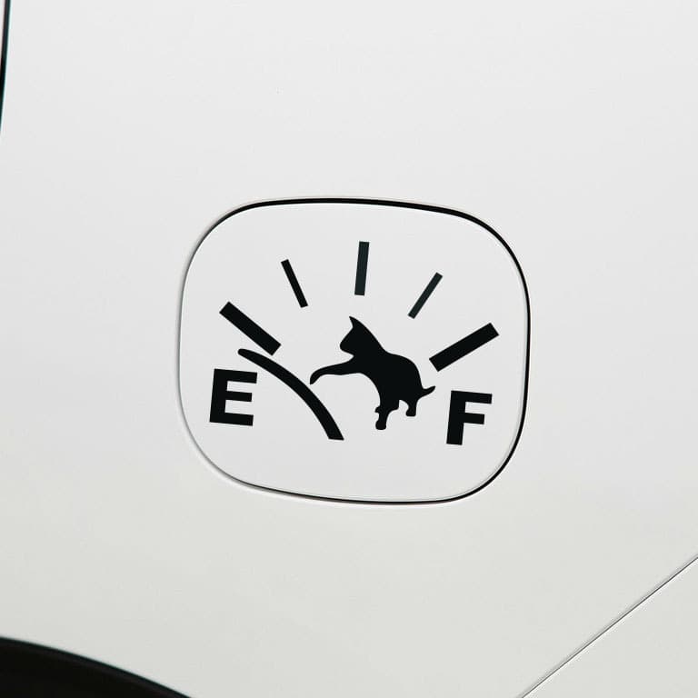 Cross-border Car Sticker Vinyl Reflective Decal Fuel Tank Cat Low Fuel Body Sticker
