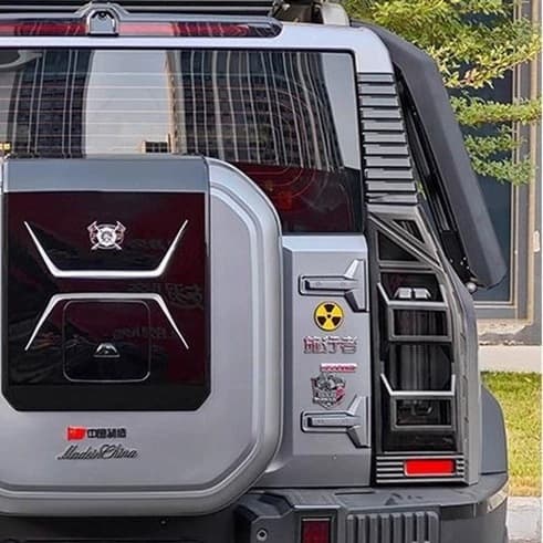 Suitable for Jietu Traveler tail light protective cover headlight rear fog light housing Shanhai T2 tail light frame carbon fiber off-road vehicle