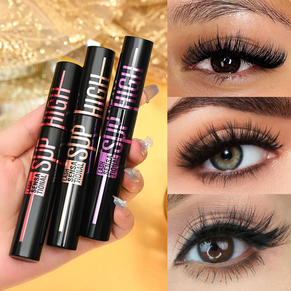 SUP HIGH Mascara Cross-border TEMU Lengthening Volumizing Fiber Lash Non-smudge Non-smear Quick-dry Long-lasting Waterproof
