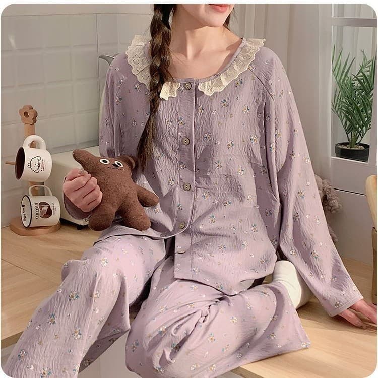 Violet Maternity Pajamas 2025 Summer Cloud Cotton with Built-in Pads Thin Sleepwear for Pregnant Women Nursing Top Postpartum Breastfeeding Clothes