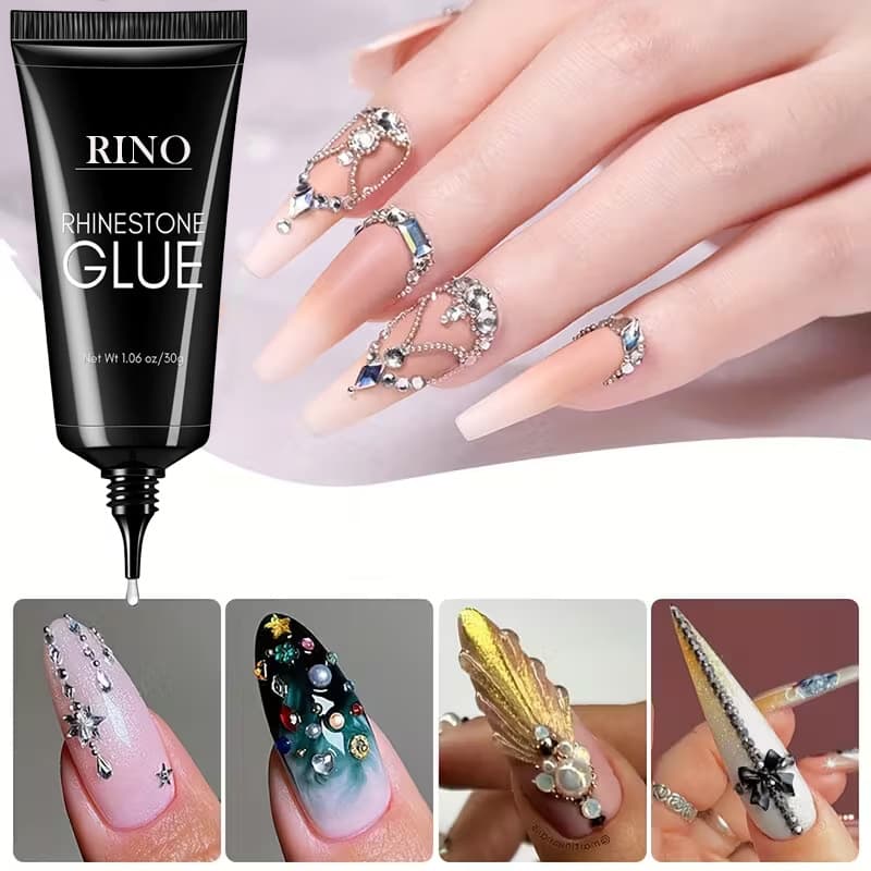 Cross-border hot selling manicure strong no-wash diamond glue jewelry glue metal jewelry strong glue non-flow diamond glue