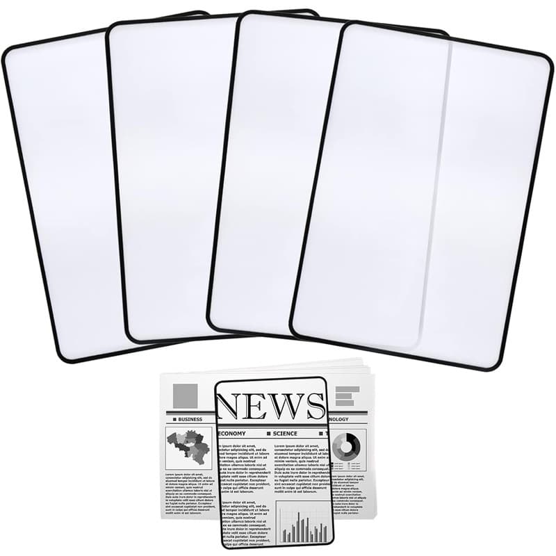 Bookmark Page Magnifier 3x Plastic PVC Portable Ultra-Thin Video Reading Magnifier Fresnel Desktop