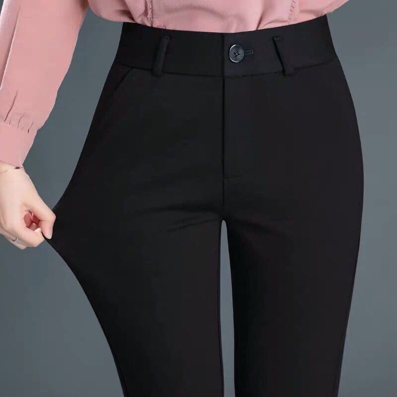 Elastic Straight Leg Work Pants Women's Professional Suit Pants Black Slim Fit Office Ladies Trousers Spring Summer Fashion