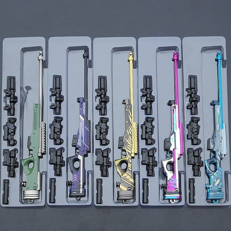 Jedi Battle Royale Peaceful Battlefield Weapon AWM416 M24M762QBZ Skin Model Gun Keychain