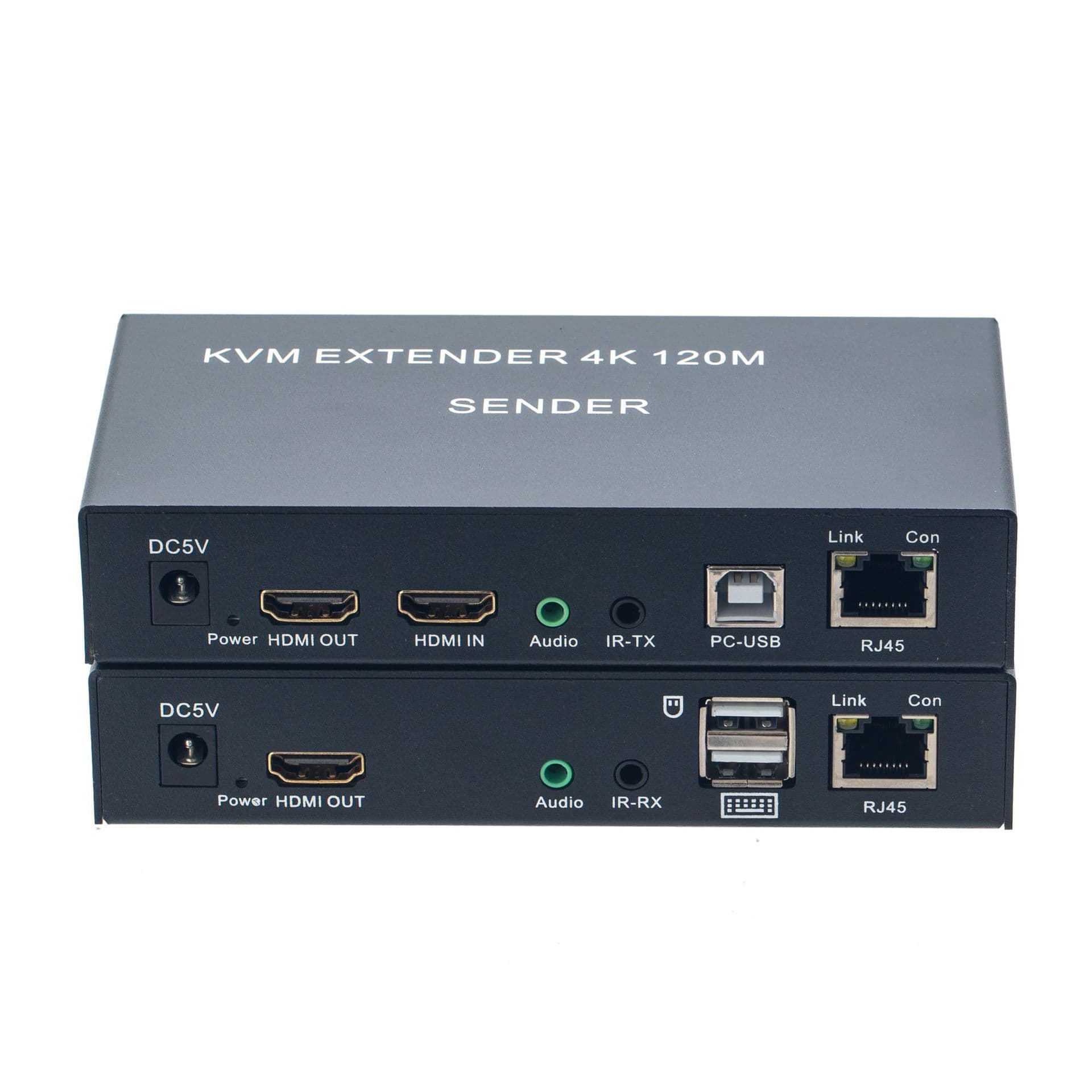 4K HDMI KVM 120M Extender with IR Audio Metal Shell
