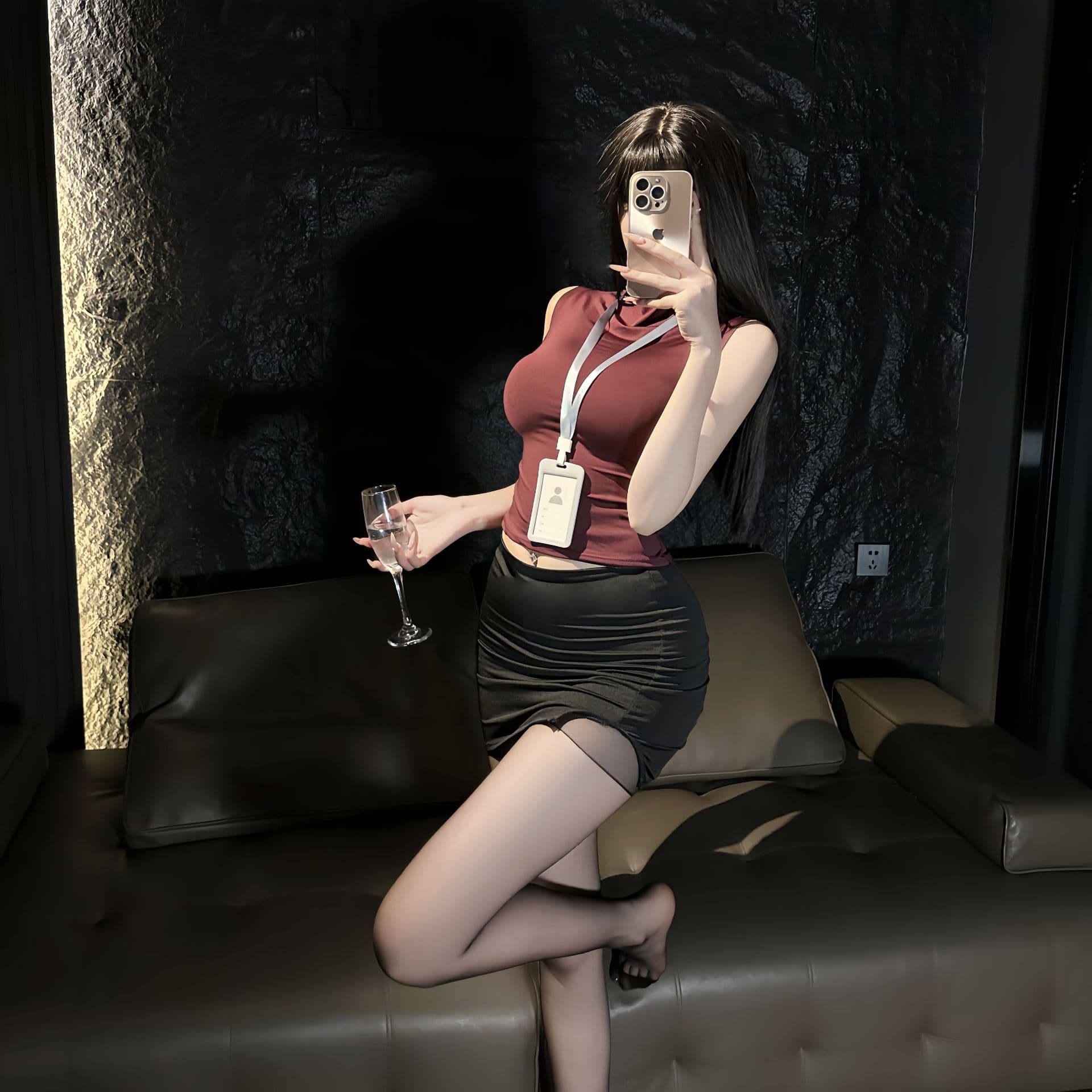 Sexy Office Lady Secretary Uniform Plus Size Black Stockings Bodycon Pencil Skirt Women's Pure Desire Battle Suit Hot Girl
