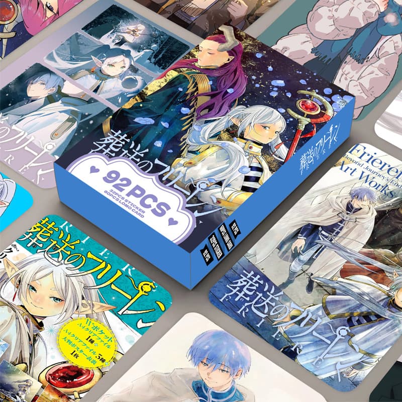 92PCS Photo Cards Frieren: Beyond Journey's End Double-Sided Mini Cards LOMO Cards Anime Merchandise Boxed Collectible Cards