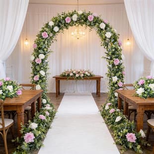 Simulation Rose Flower Row Waterfall Long Strip Forest Wedding Scene Decoration Arch Staircase Decoration Artificial Flower Ball Wholesale