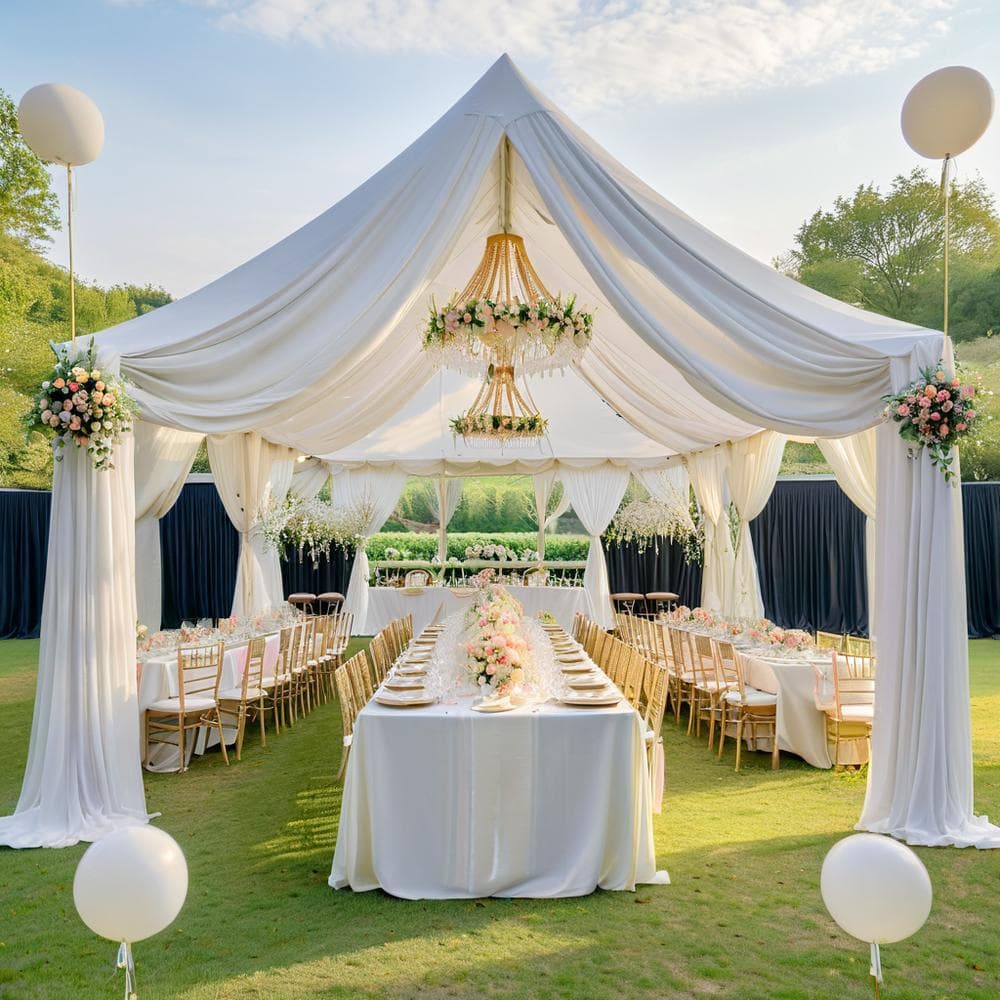 Wedding Tulle Cross-border White Tulle Outdoor Layout Tulle Decoration Party Scene Background Wedding Arch Wedding Tulle