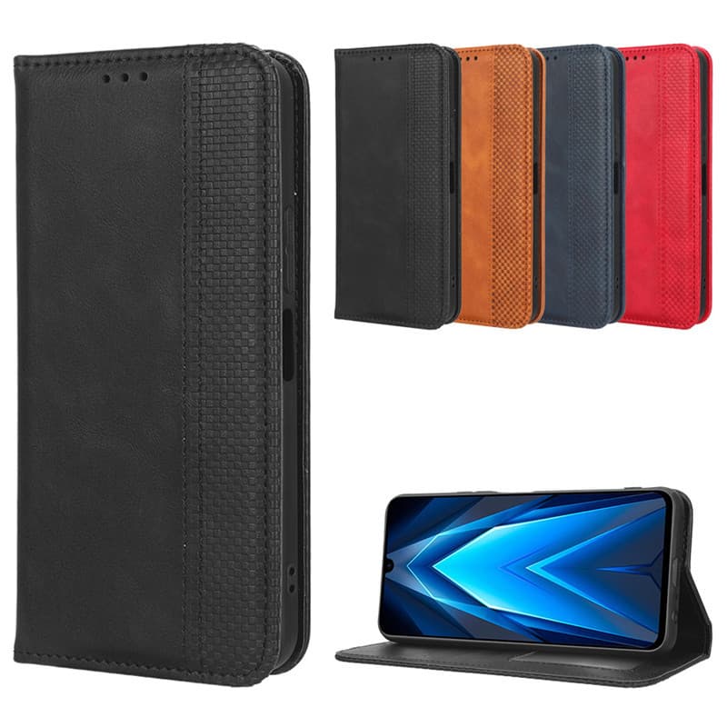 Compatible with Tecno Pova 4 Phone Case Pova4 Pro Leather Magnetic Flip Cover with Card Slot LG7n/LG8n