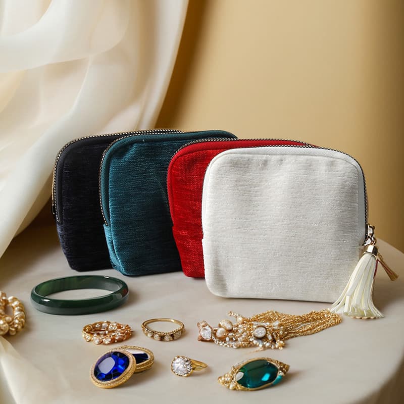 New Jewelry Tassel Pouch Ring Bracelet Earring Necklace Bag Jewelry Velvet Bag Factory Direct