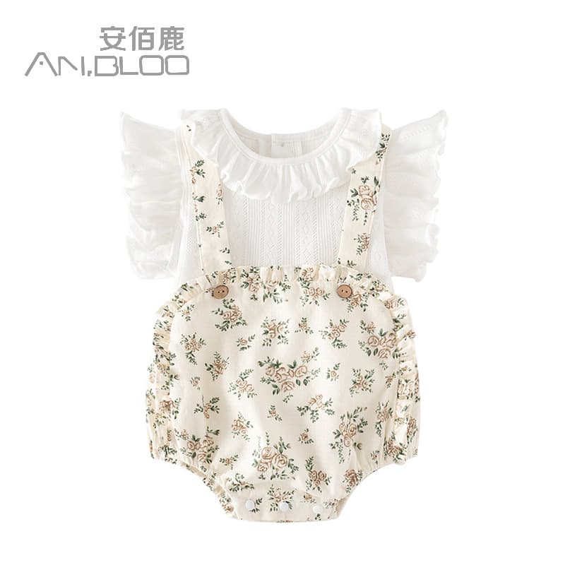 Baby Clothes Children's Summer Suspenders Set Baby Girl Romper Summer Newborn Cute Fashionable Bodysuit