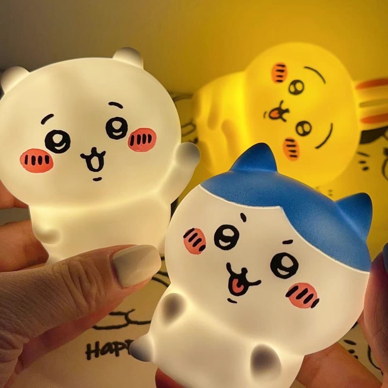 Creative Cute Chiikawa Usagi Small Eight Night Light, Birthday Gift for Girls, Sleep Night Use Ambiance Stall Light