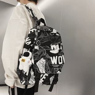 Unisex Backpack Fashion Korean Style Y2K Ins Simple Junior High School Student Lightweight Trendy Versatile