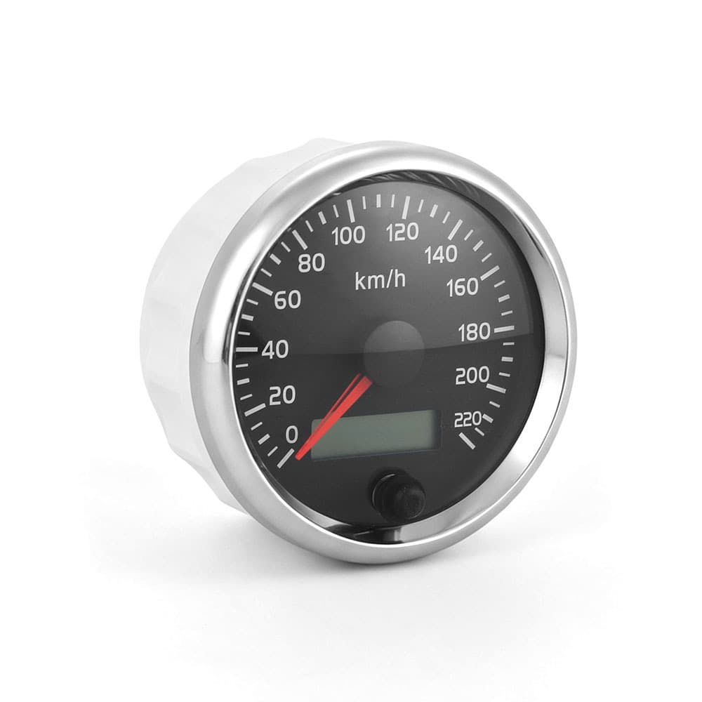 Car Modification 85MM Speedometer Odometer 2-in-1 LCD Gauge Car Speedometer 220km/h