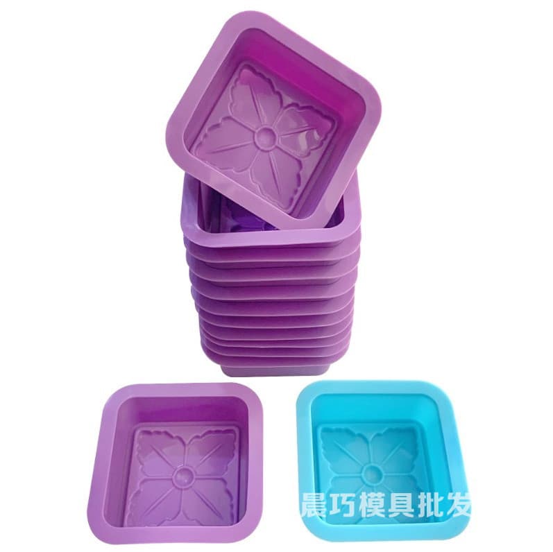 Silicone mold square four-leaf clover grinding tool single square leaf mold soap approximately 80 grams