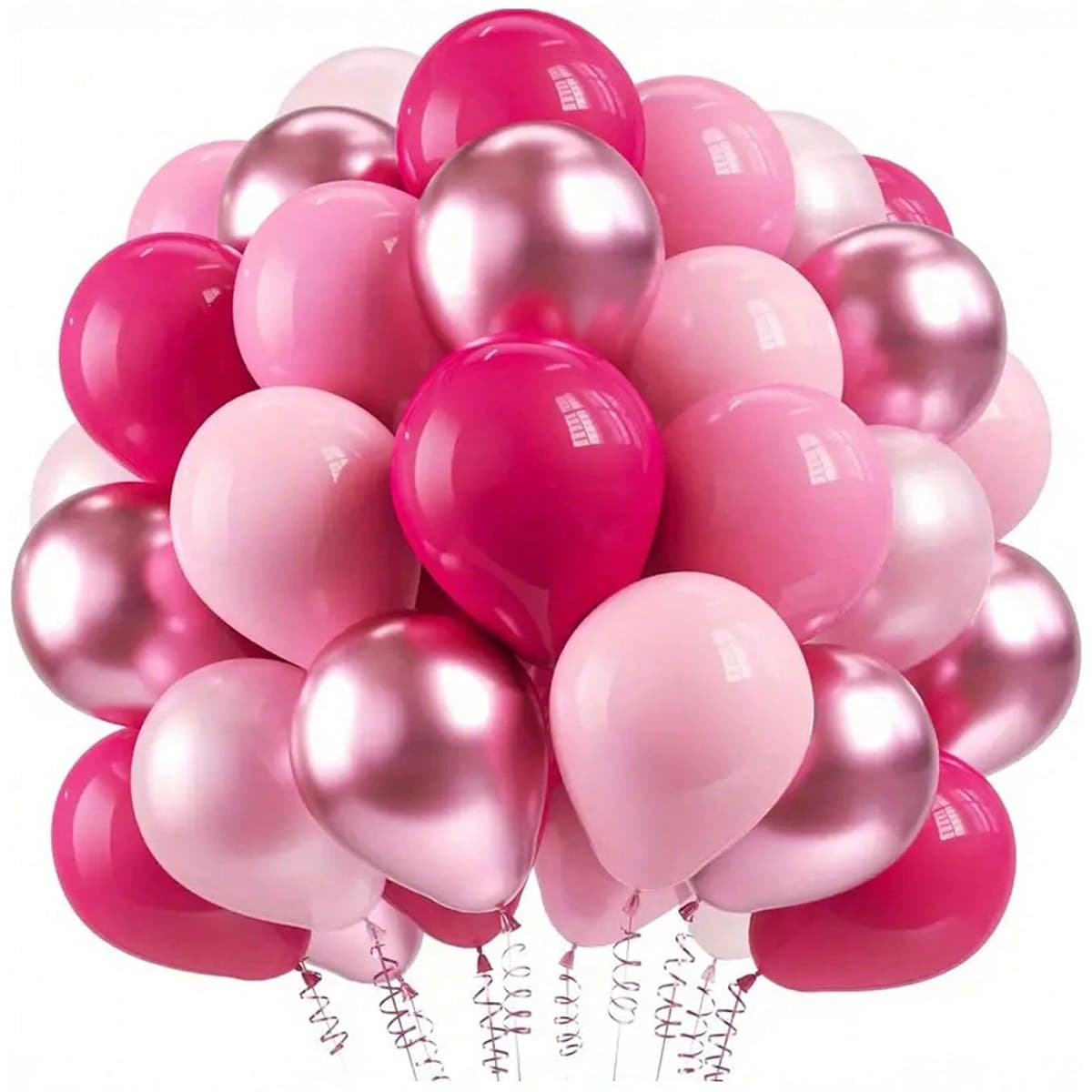 50pcs Pink Rose Red Latex Balloon Set for Wedding, Birthday Party, Valentine's Day, Engagement
