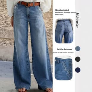 U 57397 Jeans Women Embroidered Wide Leg Jeans Cross-border AliExpress Export Denim Wide Leg Pants