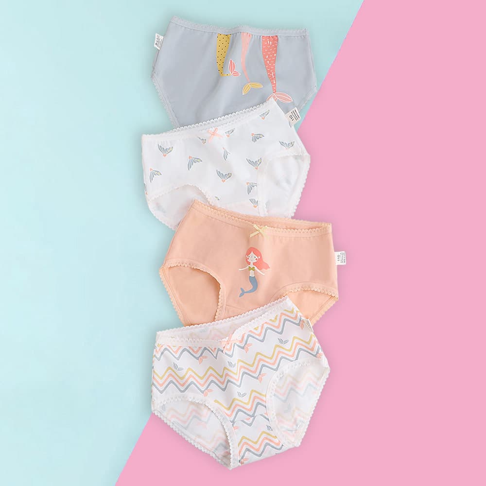 Children's underwear girls triangle pure cotton edge Korean version cartoon big children's shorts little girl baby underwear wholesale