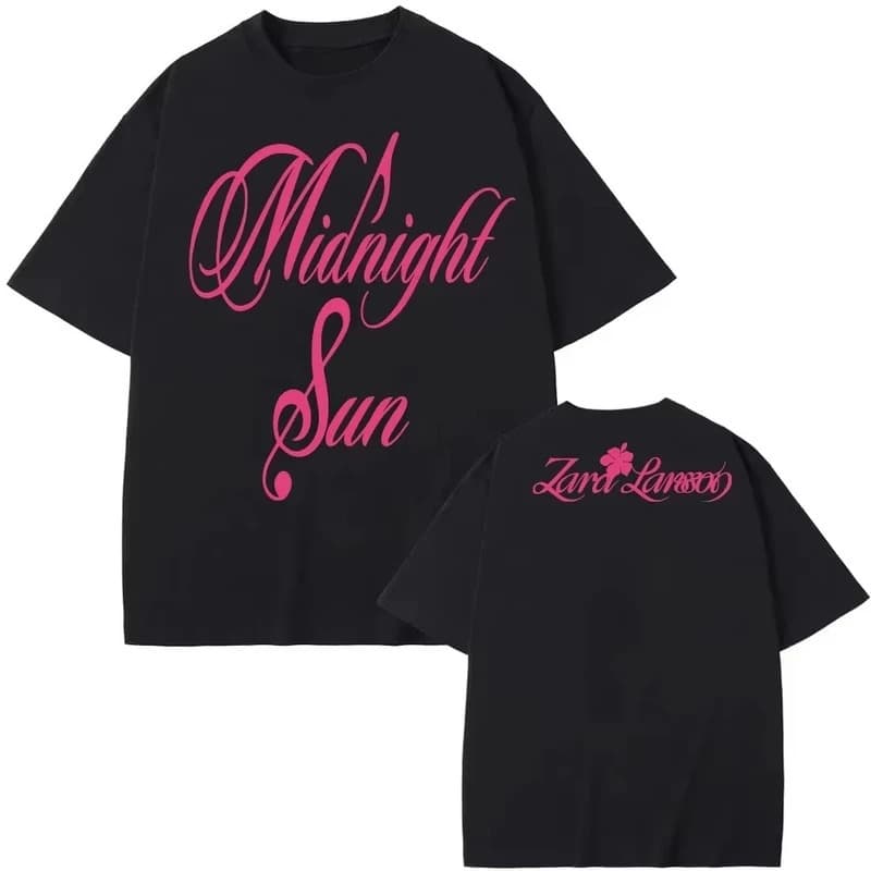 【Cross-border EU Size】 Larsson Singer's Same Style T-shirt Midnight
