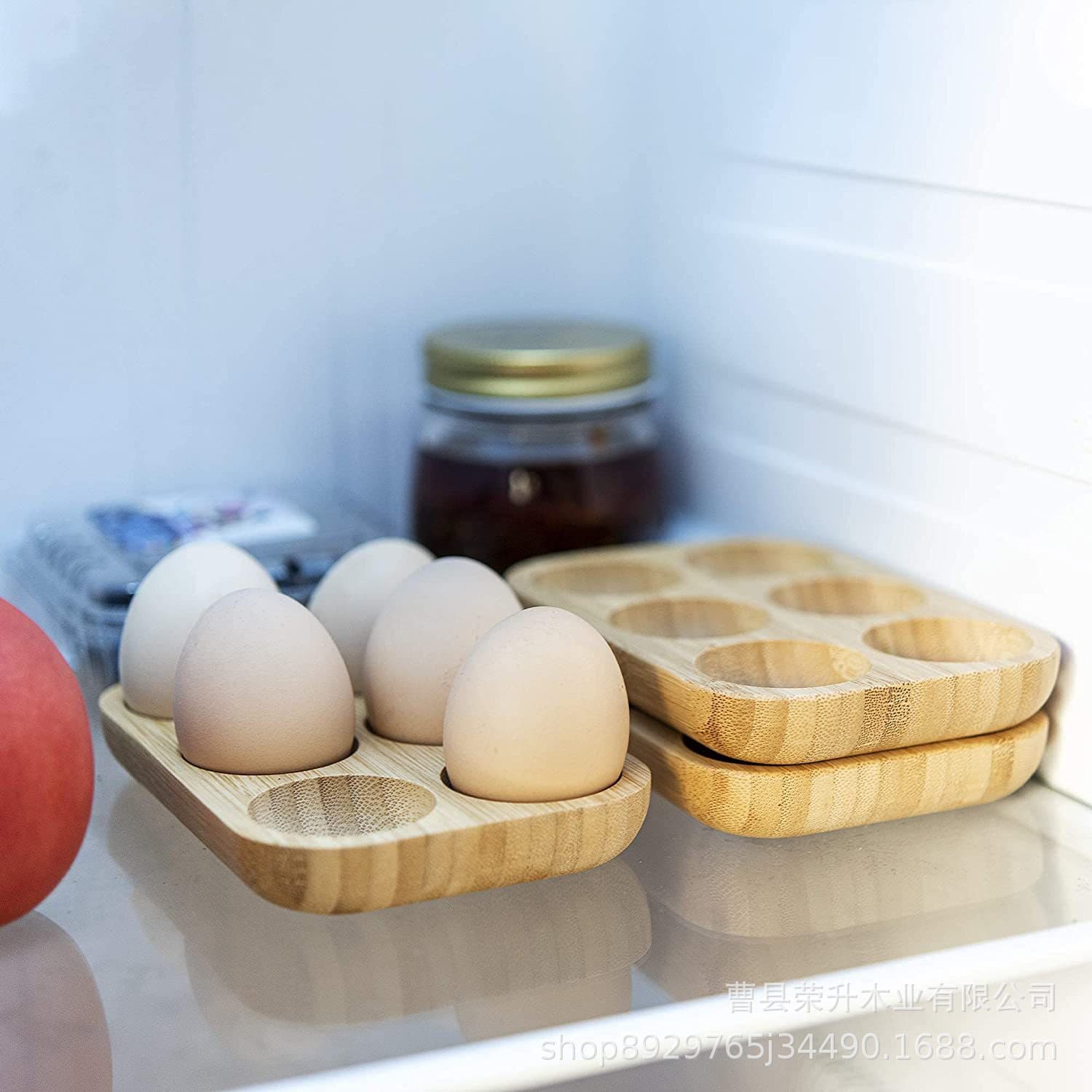 Wooden Egg Storage Tray Solid Wood Egg Holder Display Wood Tray Multi-Grid Photography Prop