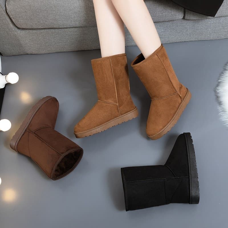 2026 Autumn and Winter New Snow Boots for Women, Cross-Border Large Size Basic Style, Couple Style, High-Top Cotton Boots, Snow Boots Wholesale