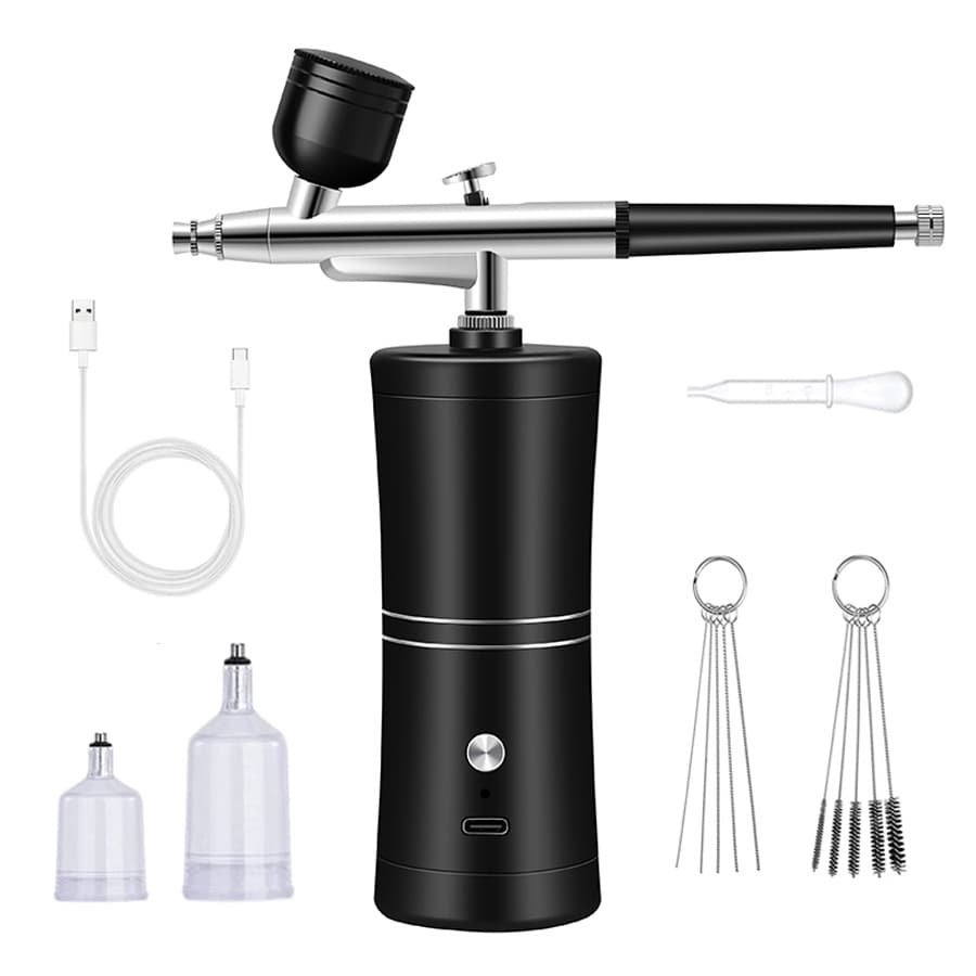 Electric Airbrush Set for Acrylic Paint, Painting Gun for Model Coloring, Figure Spraying, Nail Art Airbrush Kit