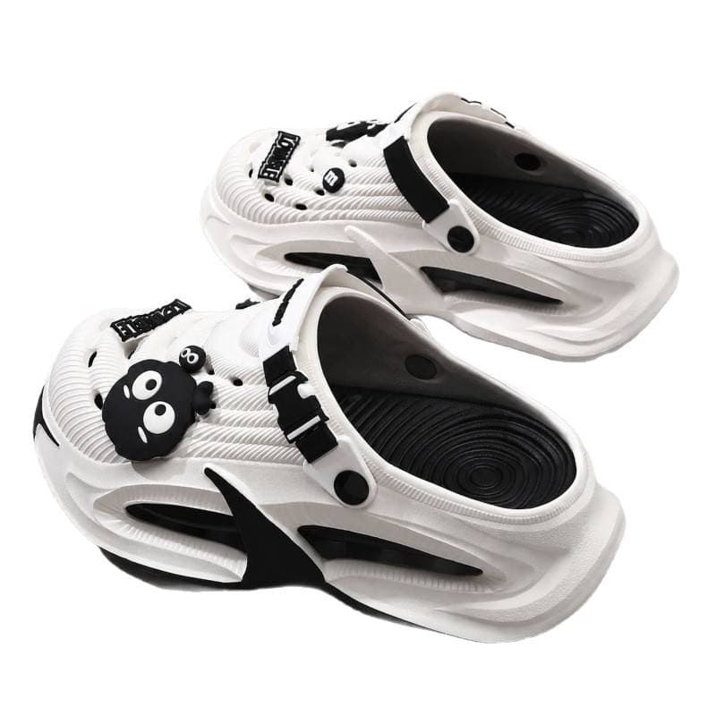 Men's Summer Outdoor Two-Way Beach Sandals, Men's Outdoor Cartoon Animal Casual Slippers, Men's Clogs Large Size