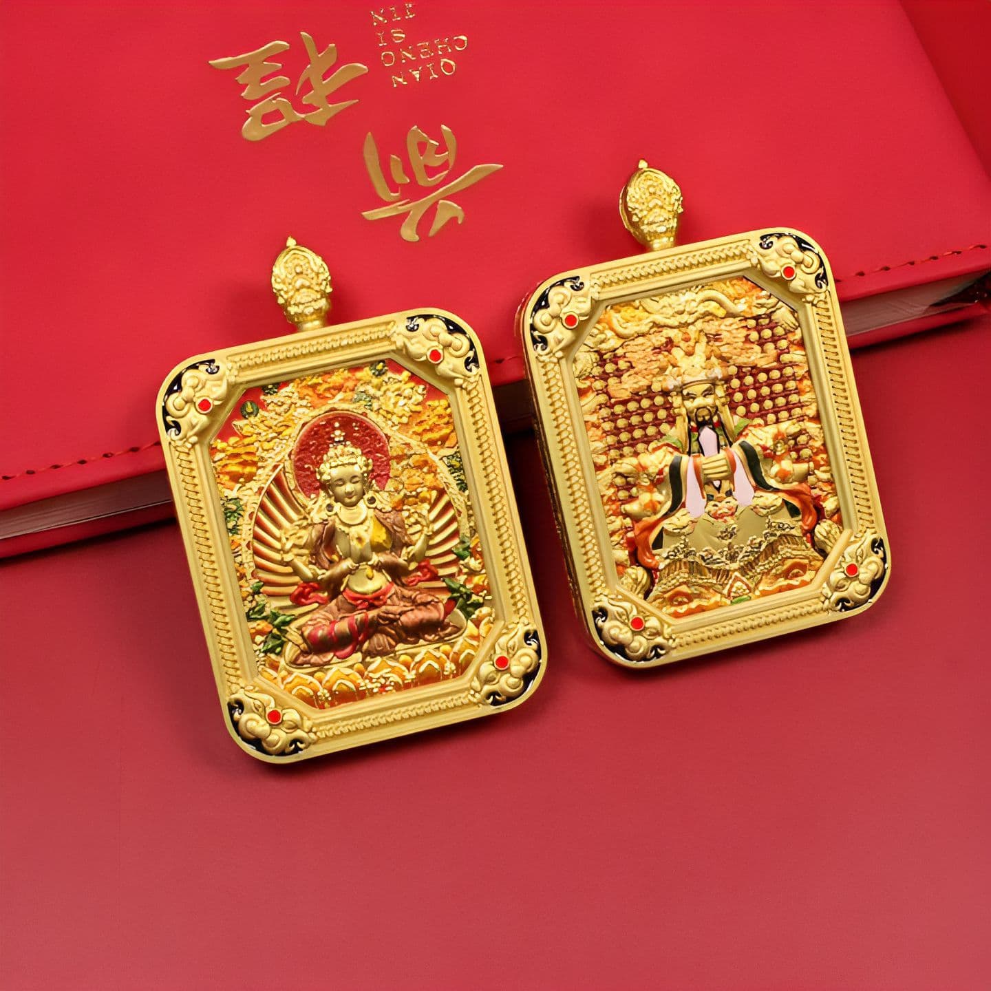 New recommendation: Dragon Five Lords double-sided three-dimensional small Thangka, eight great guardian deities, Zhakilamu necklace, gold-ingesting amulet.