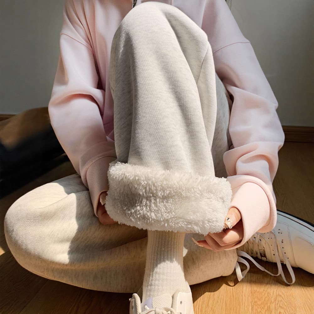 Gray Sweatpants for Women, Spring-Summer 2026 New Loose Cuffed Wide-Leg Straight Casual Joggers