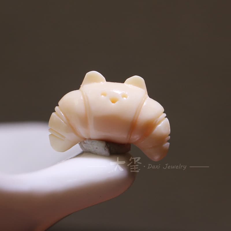 Natural mammoth ivory, croissants, bread, literary accessories, DIY accessories, small pendants, spacer beads