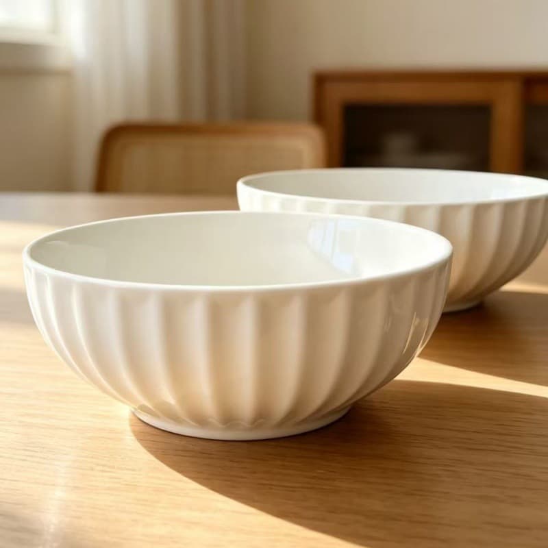 White Pumpkin Bowl Ceramic Large Bowl Home Use Restaurant Boiled Fish Bowl Sour Cabbage Fish Bowl Creative Large Soup Bowl Noodle Bowl