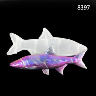Semi-3D Fish Pendant Epoxy Resin Mold Wall Decoration 3D Semi-3D Ocean Shark Wall Hanging Silicone Mold