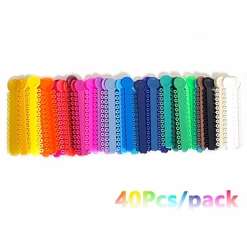 In Stock Orthodontic Ligature Ties Dental Teeth Correction Ligature Rings Full Color Range Colorful Oral Rubber Bands 38 Colors